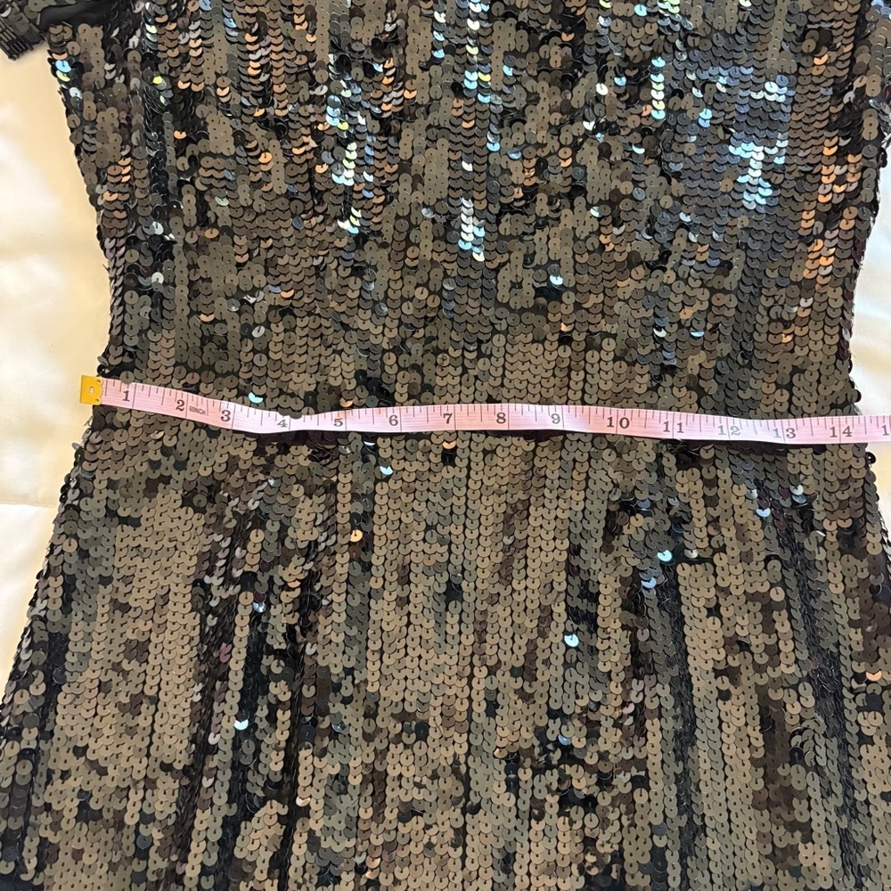 Vintage Elegant Black Sequin Mini Dress - Picture 15 of 15